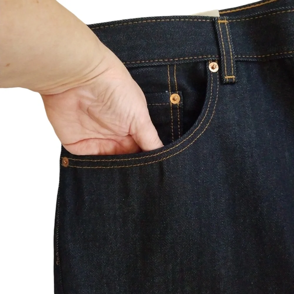 Levi's 517 Men's Blue Dark Wash Cotton‎ Bootcut Jeans Size 38 NEW